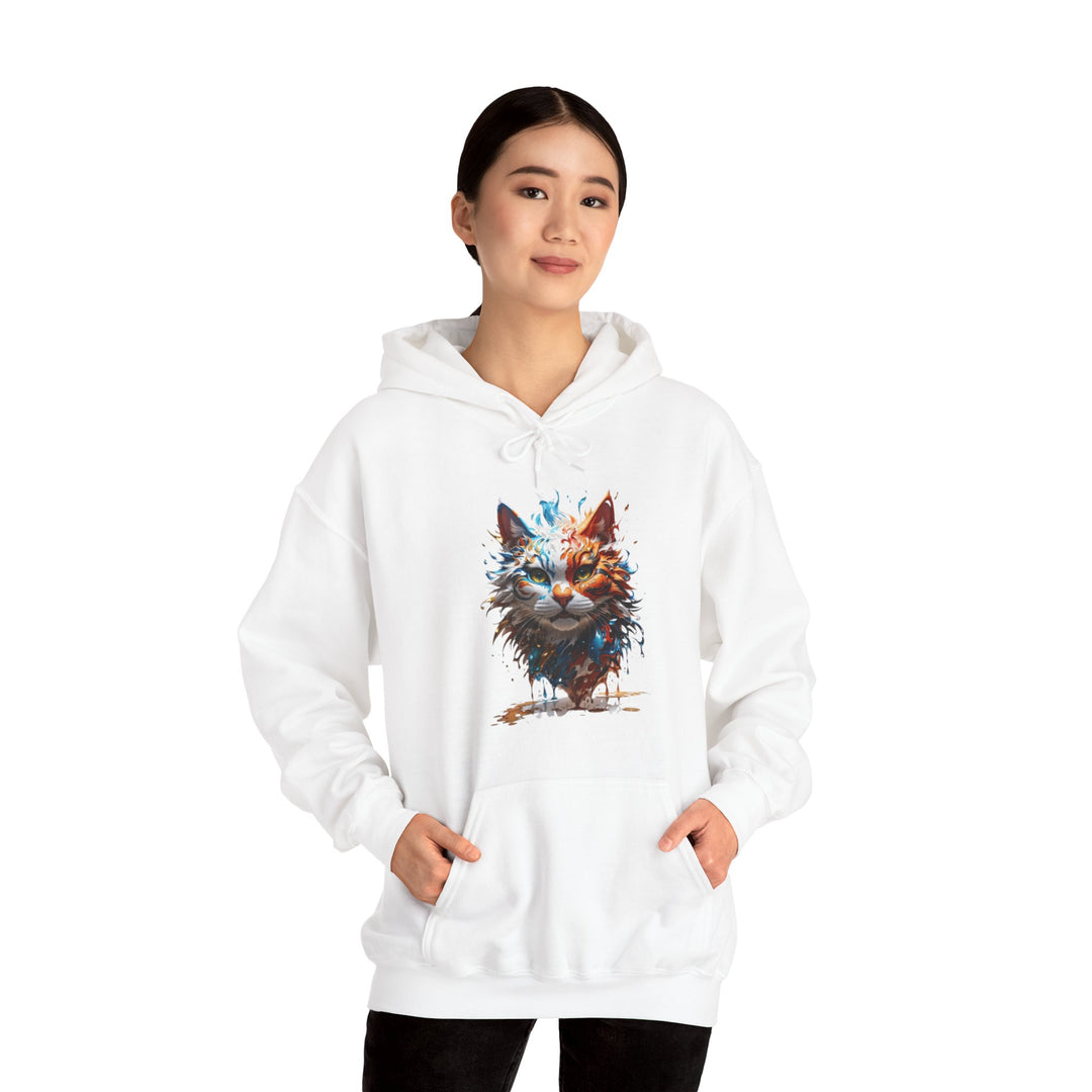 Marine Meow Aqua Purr Hoodie - Cat Splash