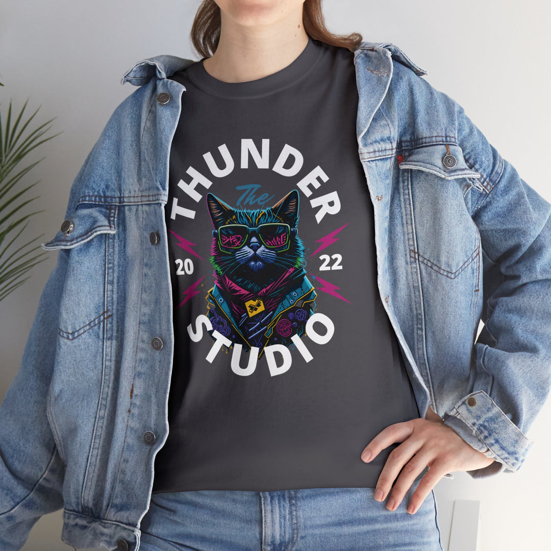 Thunder Studio Cat T-Shirt - DJ Cat Vibe