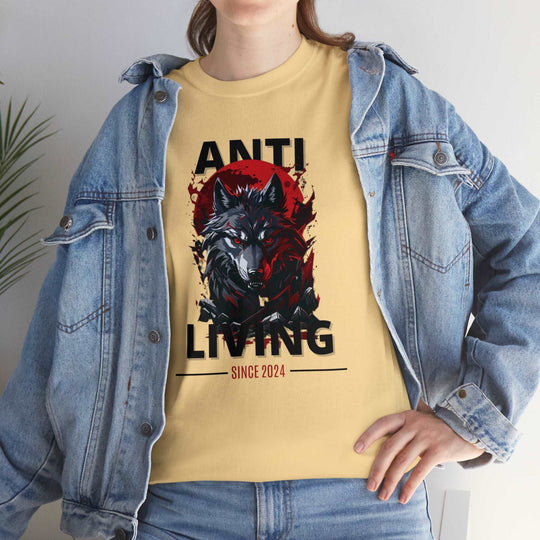 Anti-Living Wolf T-shirt - Dark Rebel Attire