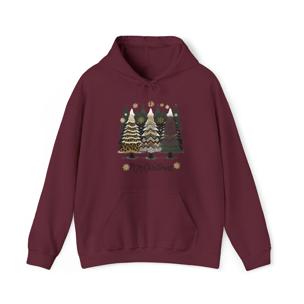 Designed Christmas Trees Unisex Hoodie - Wave Fusions