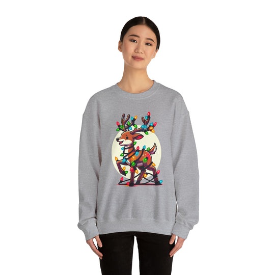 Reindeer Radiance Christmas Cheer Unisex Sweatshirt - Wave Fusions