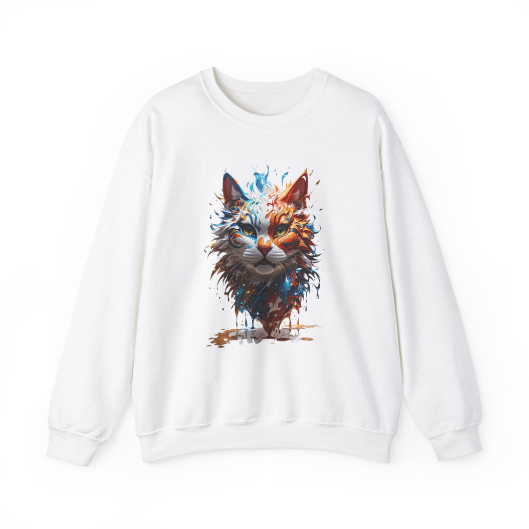 Marine Meow Aqua Purr Sweatshirt - Cat Splash