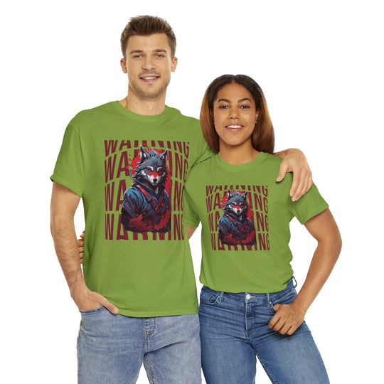 Warning! Warrior Wolf T-shirt - Majestic Wolf