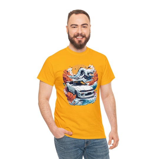 Autumn Wave Sports Car T-shirt - Vintage City Fashion