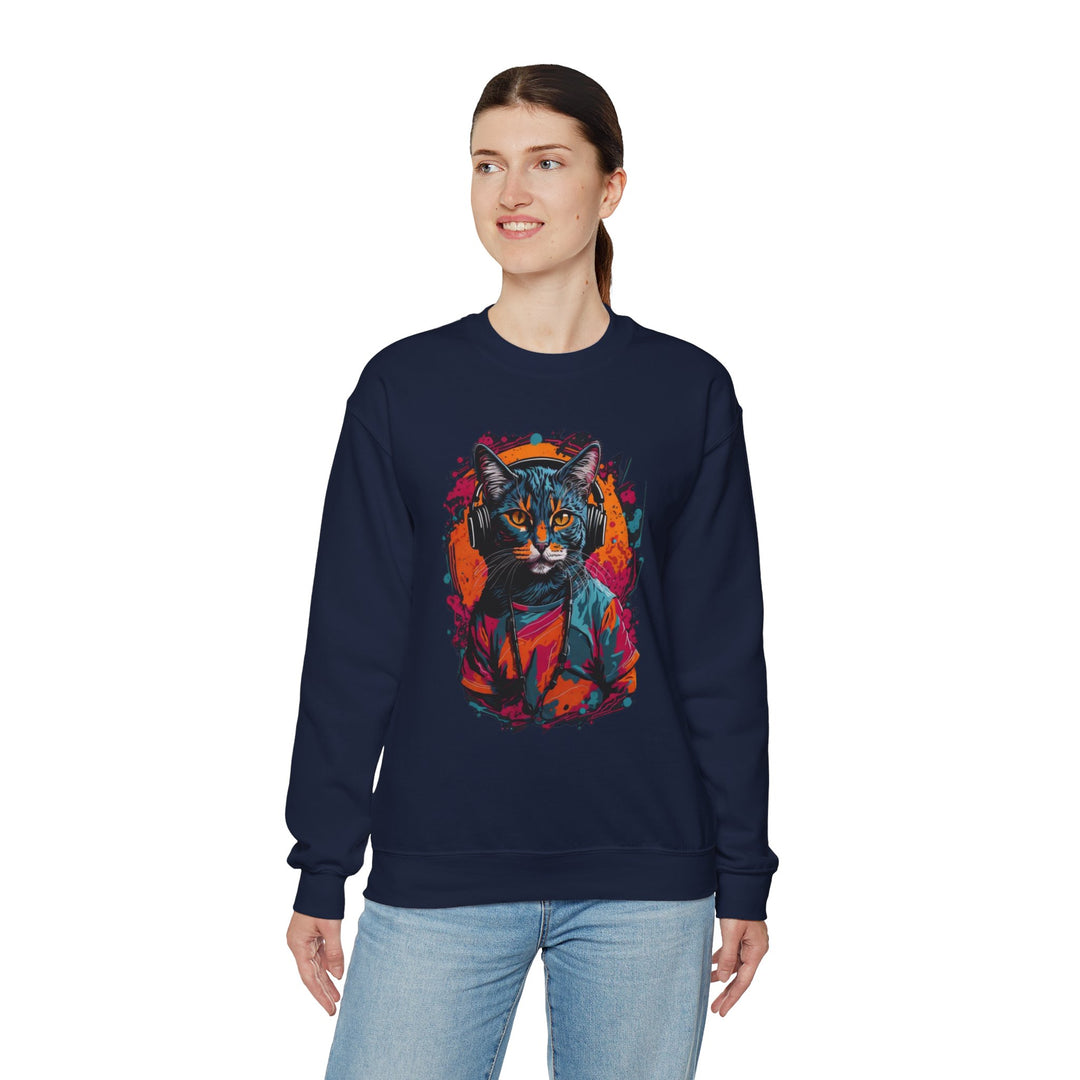 Rhythm and Purr Cat Sweatshirt - Tune In Style