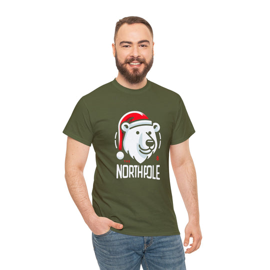 North Pole Bear Christmas Unisex T Shirt - Wave Fusions