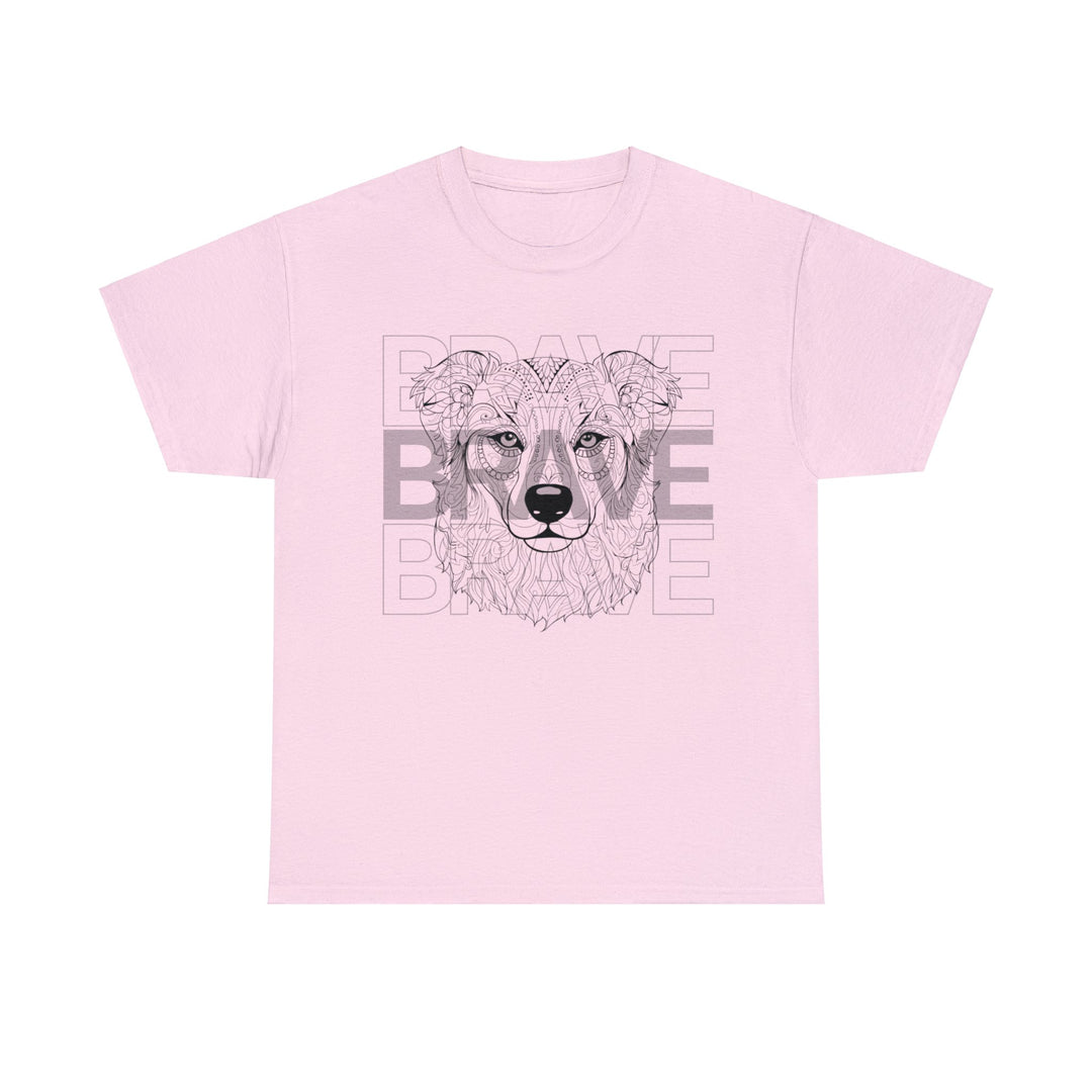 Brave Dog Tribal Canine T Shirt - Mythical Mutt