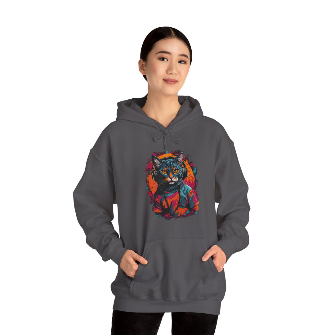 Rhythm and Purr Cat Hoodie - Tune In Style