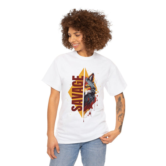 Savage Flame Wolf T-Shirt - Heat of the Wild