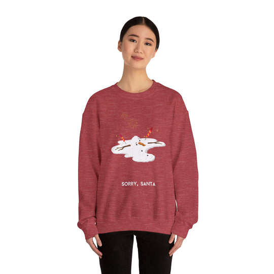 Sorry Santa Melted Snowman Holiday Sweatshirt