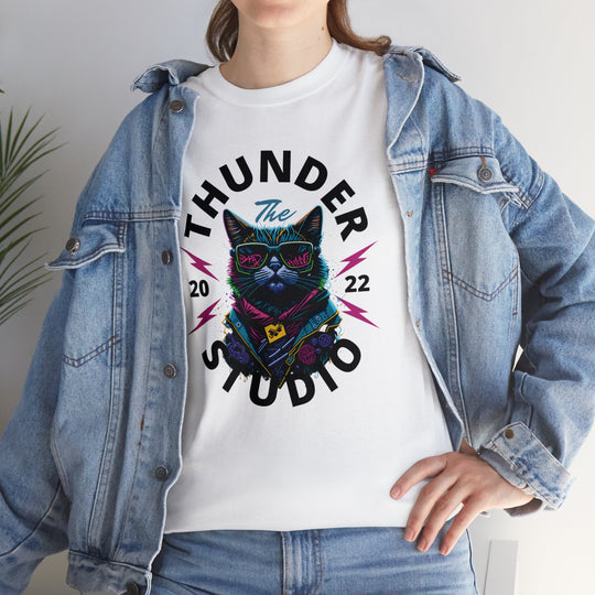 Thunder Studio Cat T-Shirt - DJ Cat Vibe