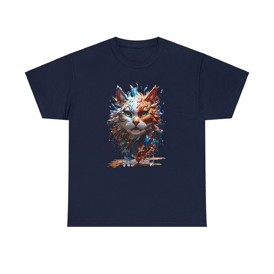 Marine Meow Aqua Purr T-shirt - Cat Splash