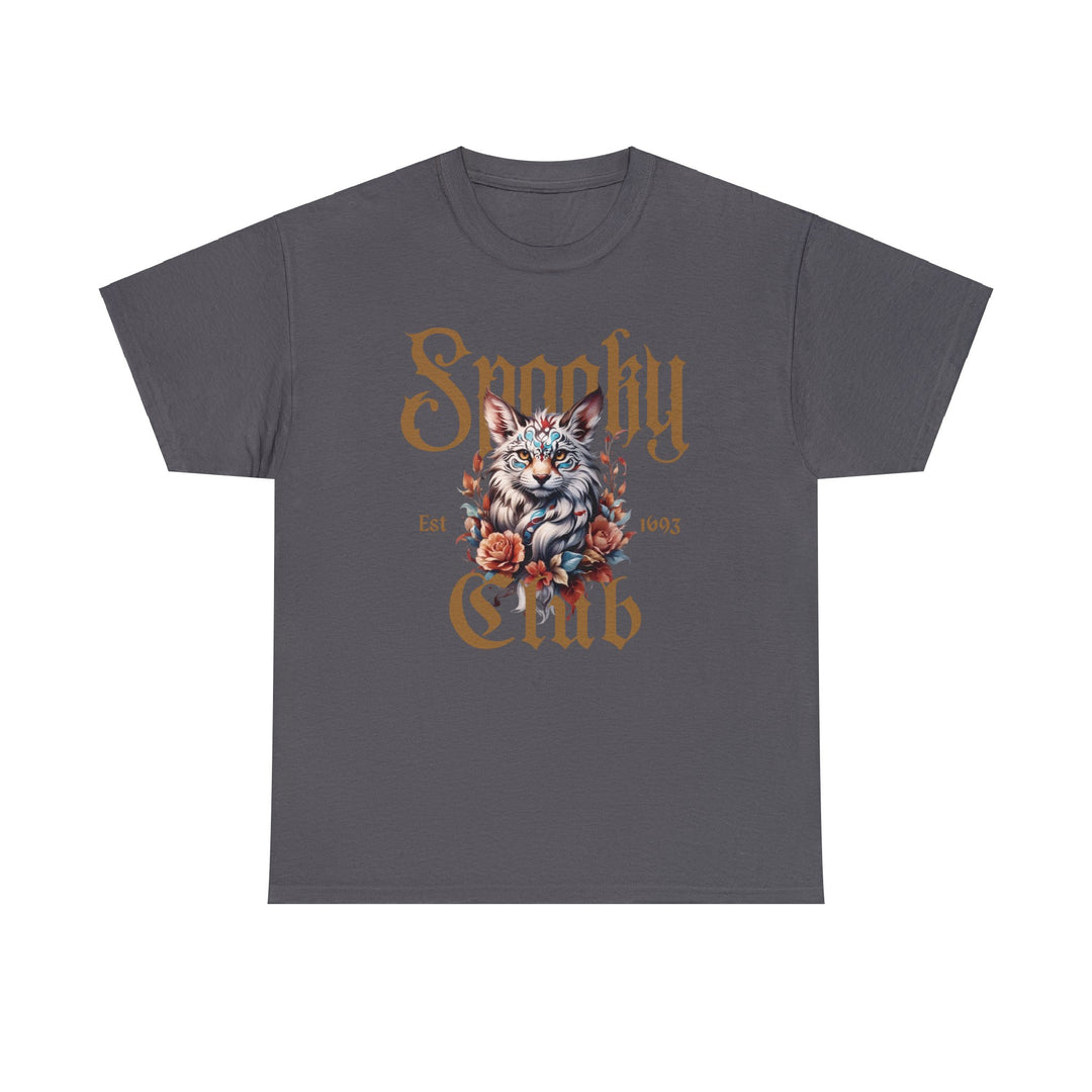 Spooky Club Floral Feline Cat T-Shirt - Spooky Club Charm