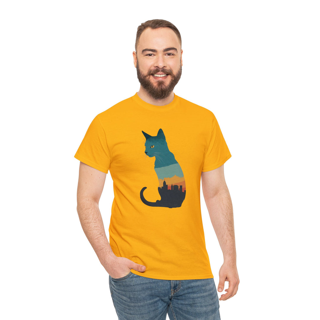 Cityscape Cat Hoodie T-shirt - Metropolitan Purr Line