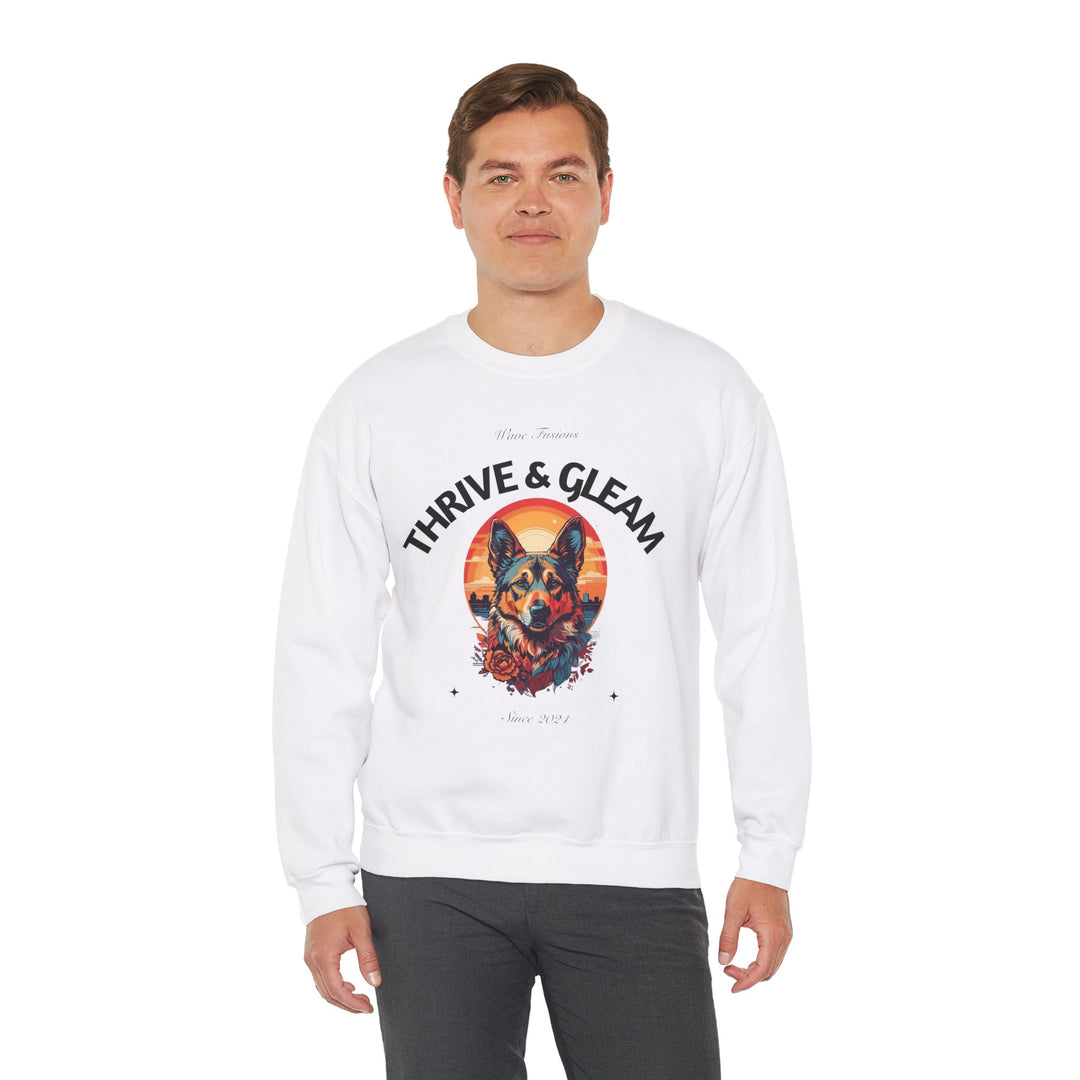 Urban Vista German Shepherd Dog Sweatshirt - Guardian of the City