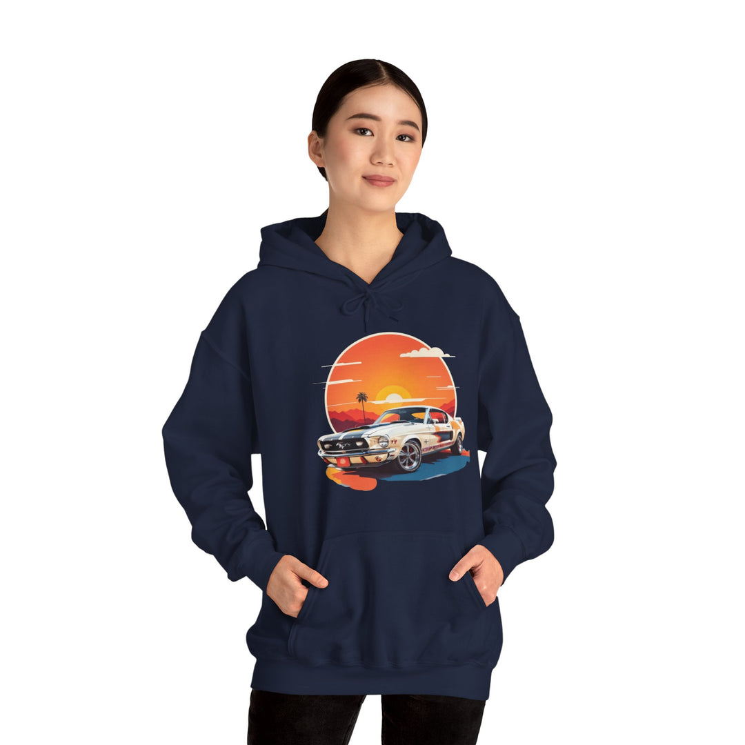 Sunset Muscle Car Hoodie - Muscle Car Edition