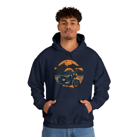 Vintage Bike Unisex Heavy Blend™ Hooded Sweatshirt - Wave Fusions