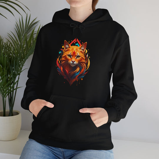 Flame Spirit Cat Hoodie - Wildfire Whiskers