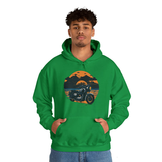 Vintage Bike Unisex Heavy Blend™ Hooded Sweatshirt - Wave Fusions