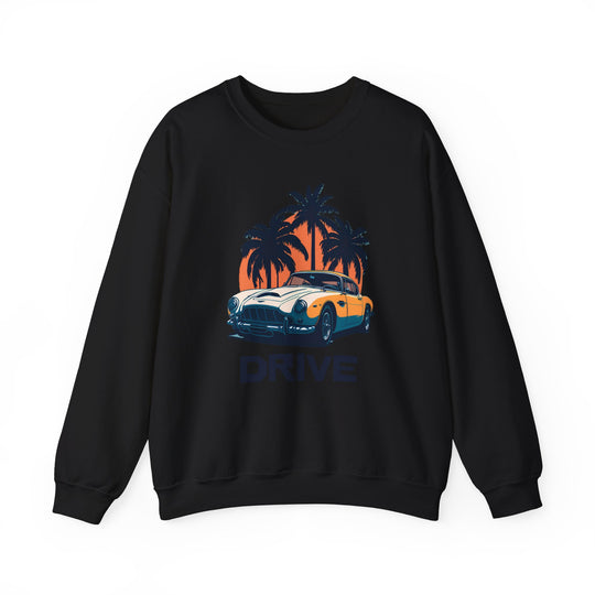 Drive in Paradise Classic Car Tropical Sweatshirt - Classic Sports Car Series