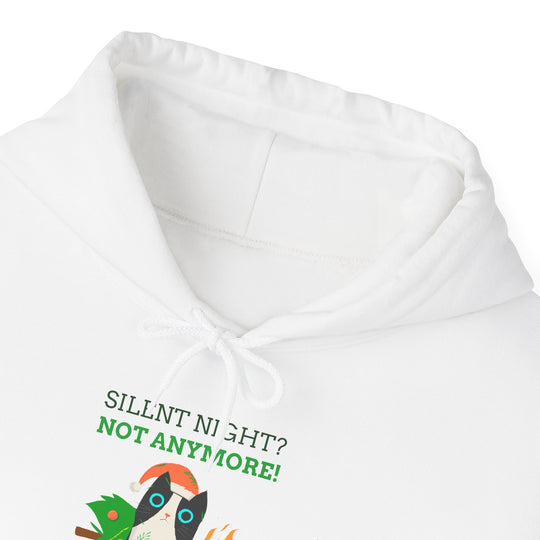 Silent Night Chaos Cat Christmas Hoodie