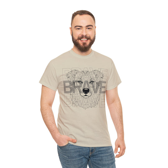 Brave Dog Tribal Canine T Shirt - Mythical Mutt