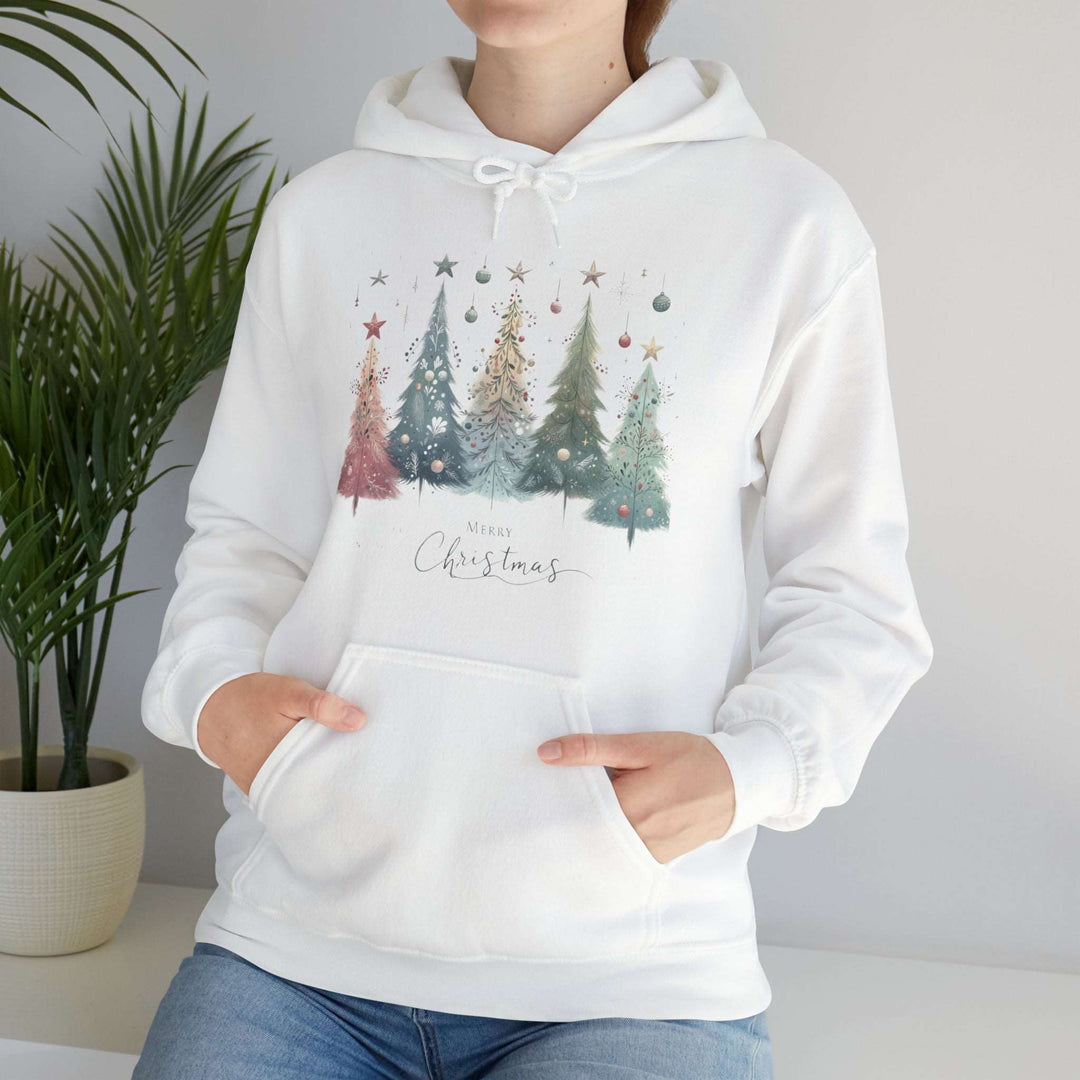 Enchanted Christmas Forest Ornaments Trees Unisex Hoodie