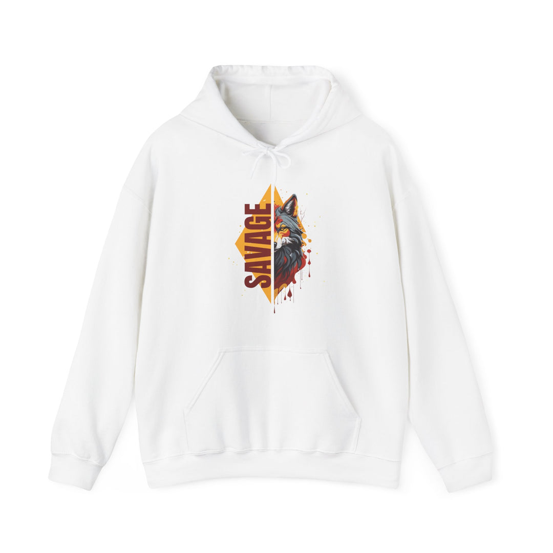 Savage Flame Wolf Hoodie - Heat of the Wild