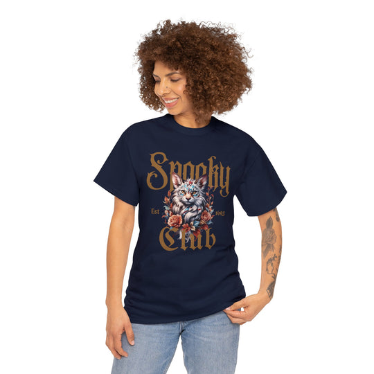 Spooky Club Floral Feline Cat T-Shirt - Spooky Club Charm