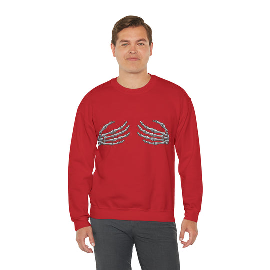 Skeleton Hands Unisex Heavy Blend™ Crewneck Sweatshirt - Wave Fusions