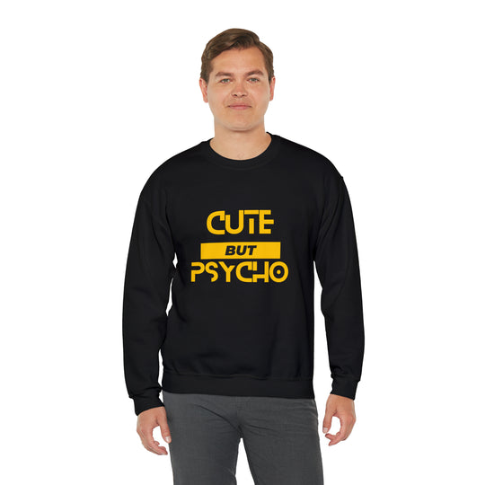 Cute But Psycho Unisex Heavy Blend™ Crewneck Sweatshirt - Wave Fusions