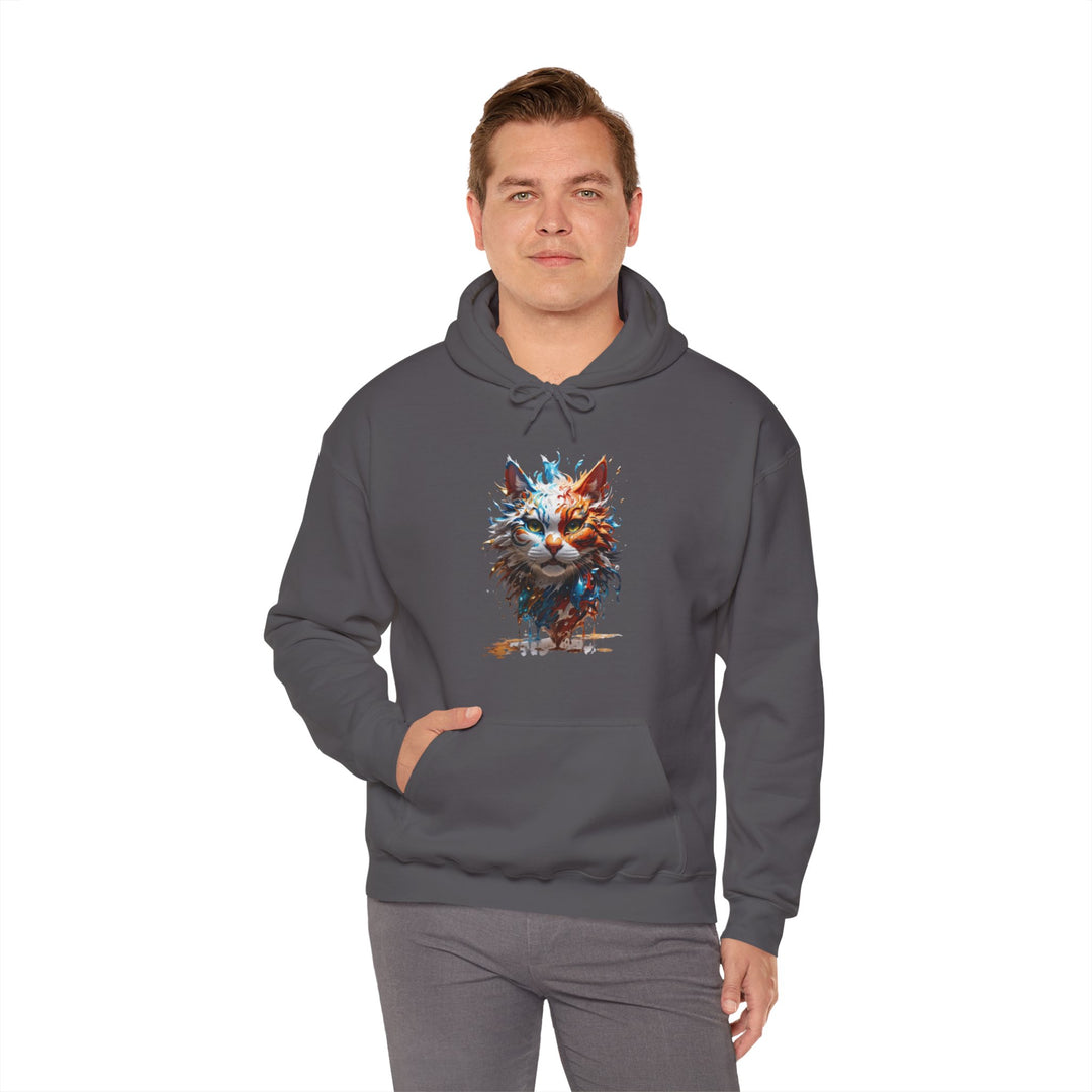 Marine Meow Aqua Purr Hoodie - Cat Splash