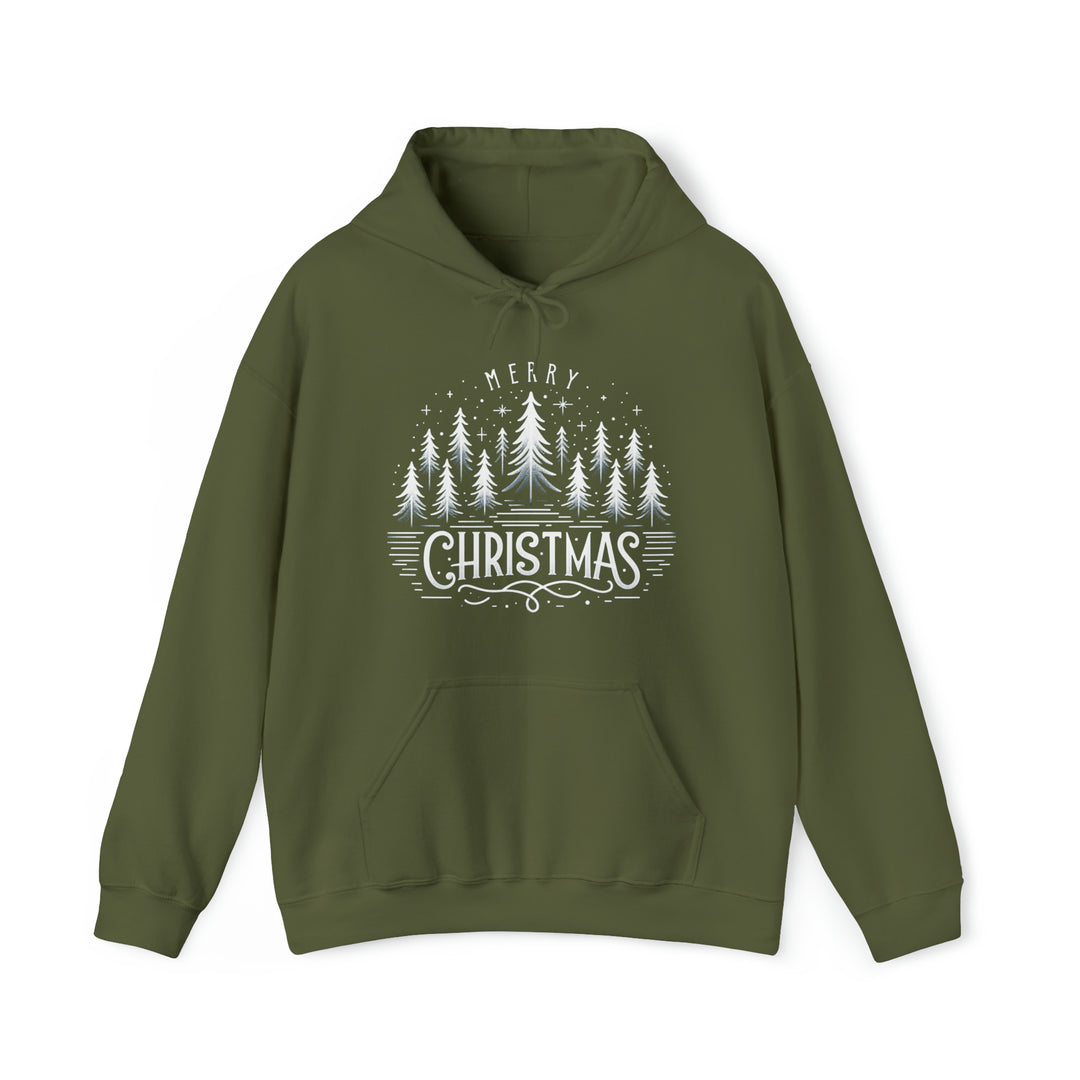 Midnight Magic Christmas Trees Unisex Hoodie - Wave Fusions