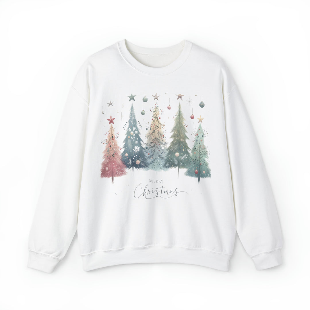 Enchanted Christmas Forest Ornaments Trees Unisex Sweatshirt - Wave Fusions