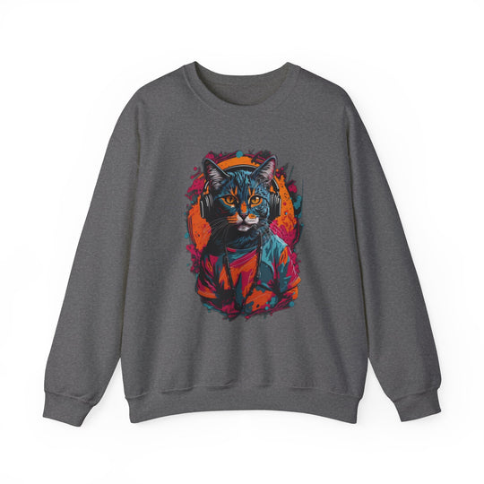 Rhythm and Purr Cat Sweatshirt - Tune In Style