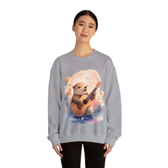 Hamster with Guitar Heavy Blend™ Crewneck Sweatshirt