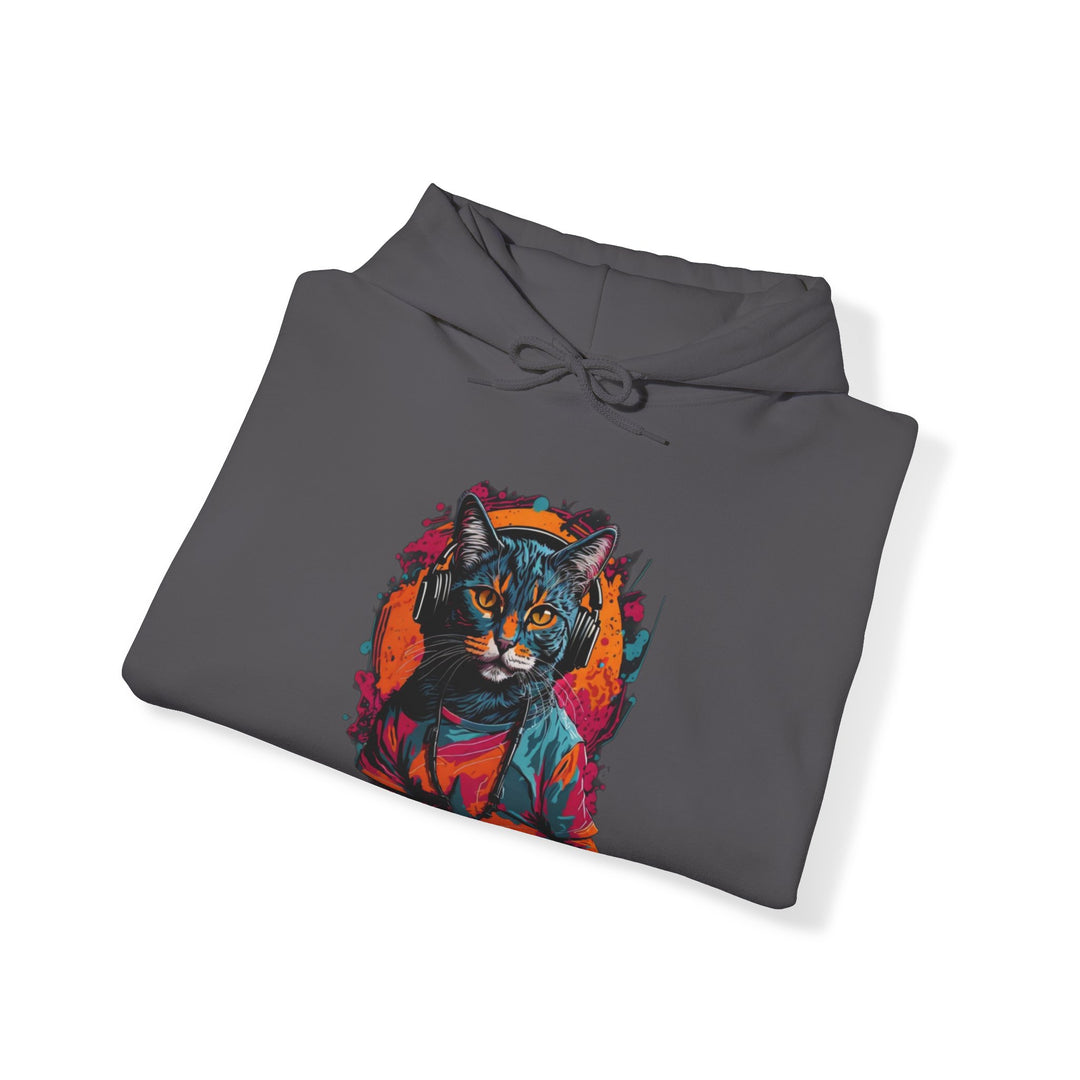 Rhythm and Purr Cat Hoodie - Tune In Style