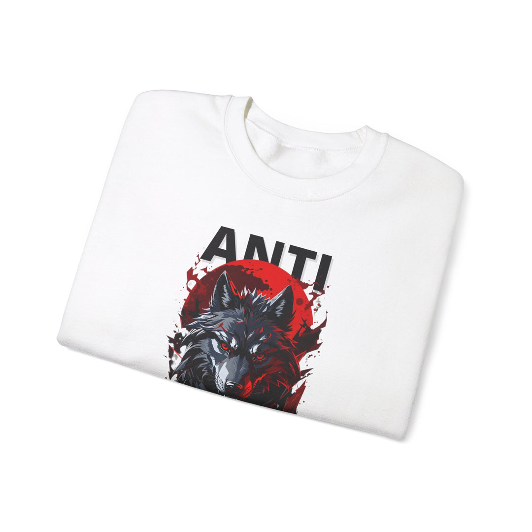 Anti-Living Wolf Sweatshirt - Dark Rebel Attire