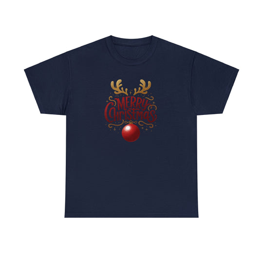 Deer Antlers Merry Christmas Unisex T Shirt - Wave Fusions