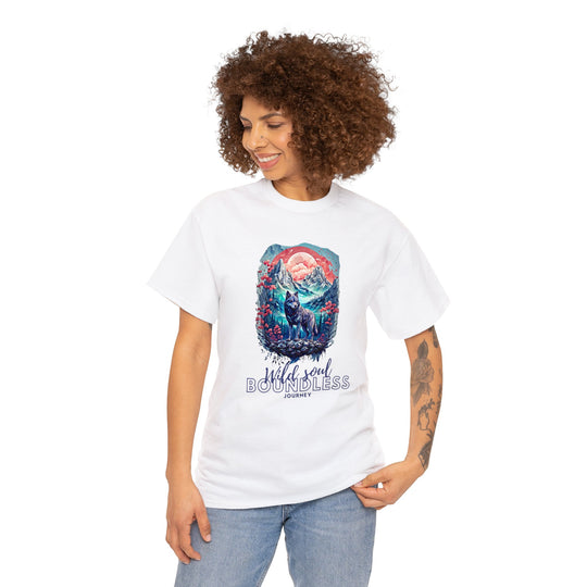 Wild Soul Endless Journey T-Shirt - Mountain Wolf Spirit