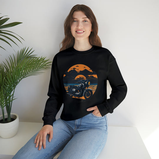 Vintage Bike Unisex Heavy Blend™ Crewneck Sweatshirt - Wave Fusions