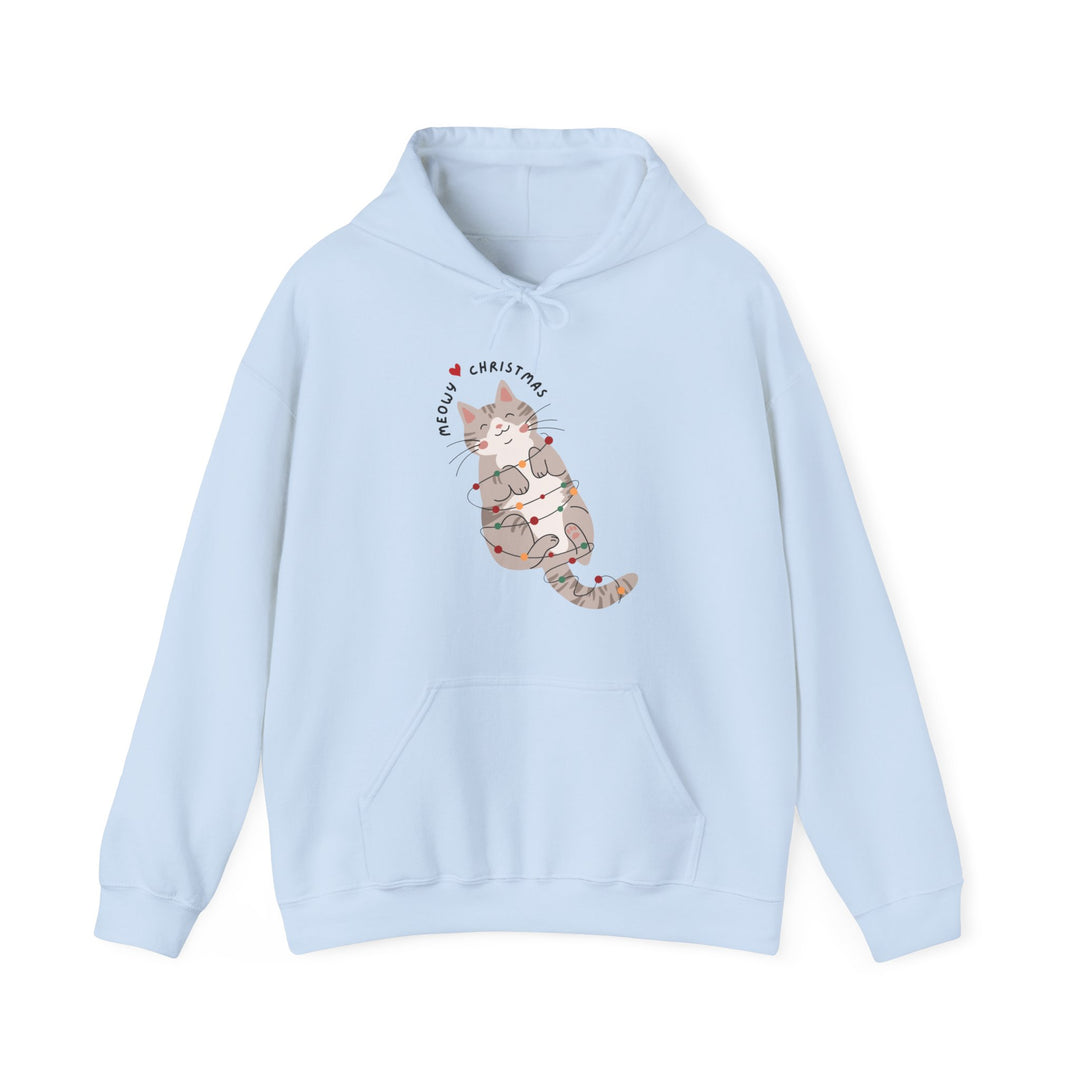 Meowy Christmas Unisex Hoodie - Wave Fusions