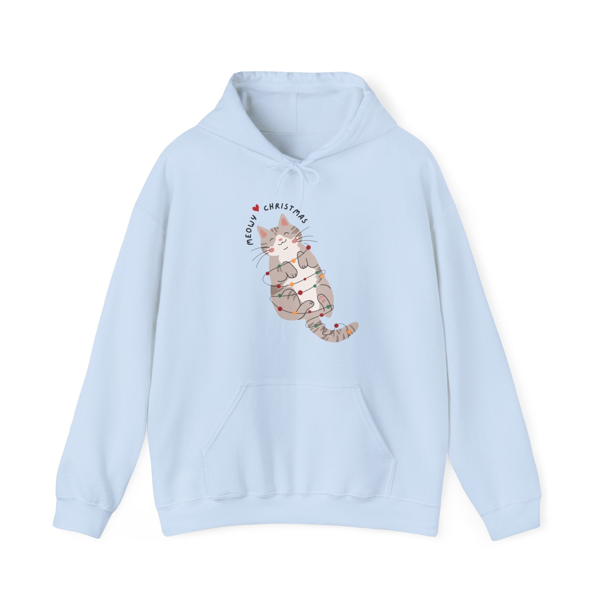 Meowy Christmas Unisex Hoodie - Wave Fusions