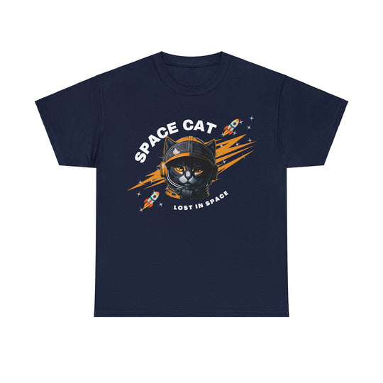 Space Cat Astronaut T-Shirt - Lost In Space