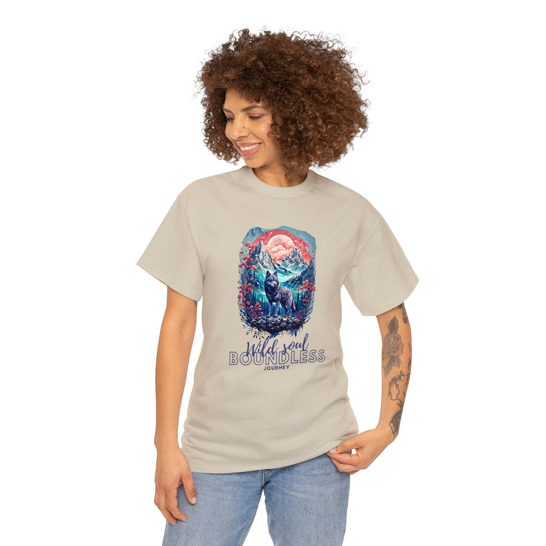 Wild Soul Endless Journey T-Shirt - Mountain Wolf Spirit