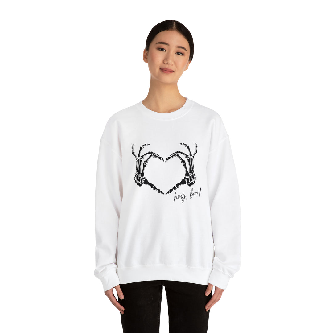 Hey Boo Unisex Heavy Blend™ Crewneck Sweatshirt - Wave Fusions