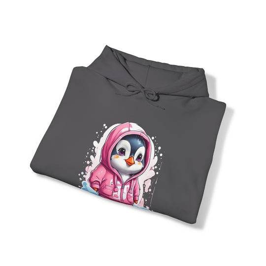 Penguin Unisex Heavy Blend™ Hooded Sweatshirt - Wave Fusions