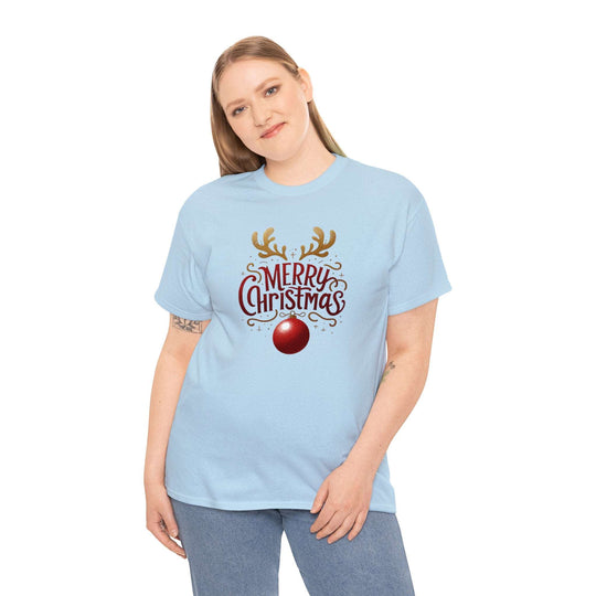 Deer Antlers Merry Christmas Unisex T Shirt