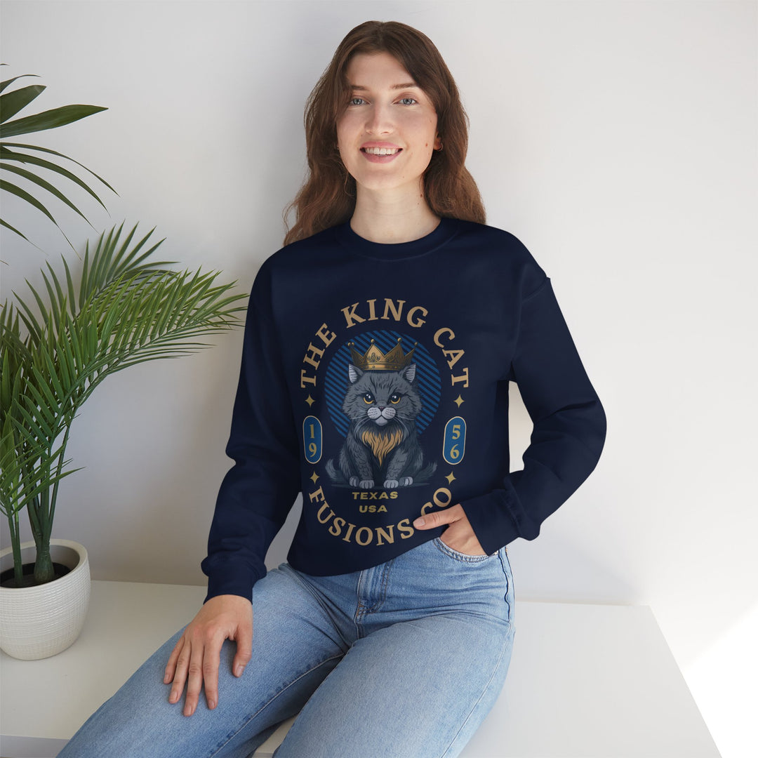 The King Cat Sweatshirt - Royal Feline Series