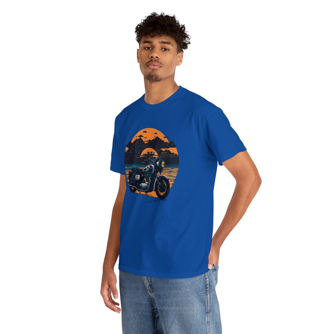 Vintage Bike Unisex Heavy Cotton Tee - Wave Fusions